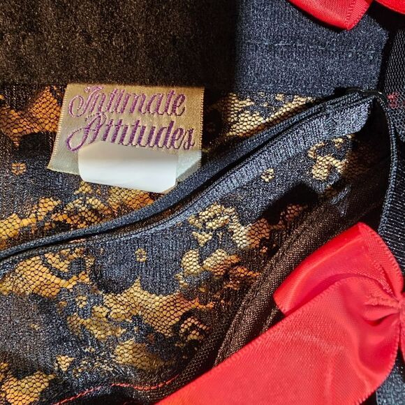 ✨ Intimate Attitudes Corset Dress – Black/Red, Size 2XL ✨🖤❤️ - Picture 5 of 11